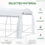 Outsunny 6 x 3 x 2m Walk-In Polytunnel Greenhouse with Galvanised Steel Frame and Roll-Up Windows