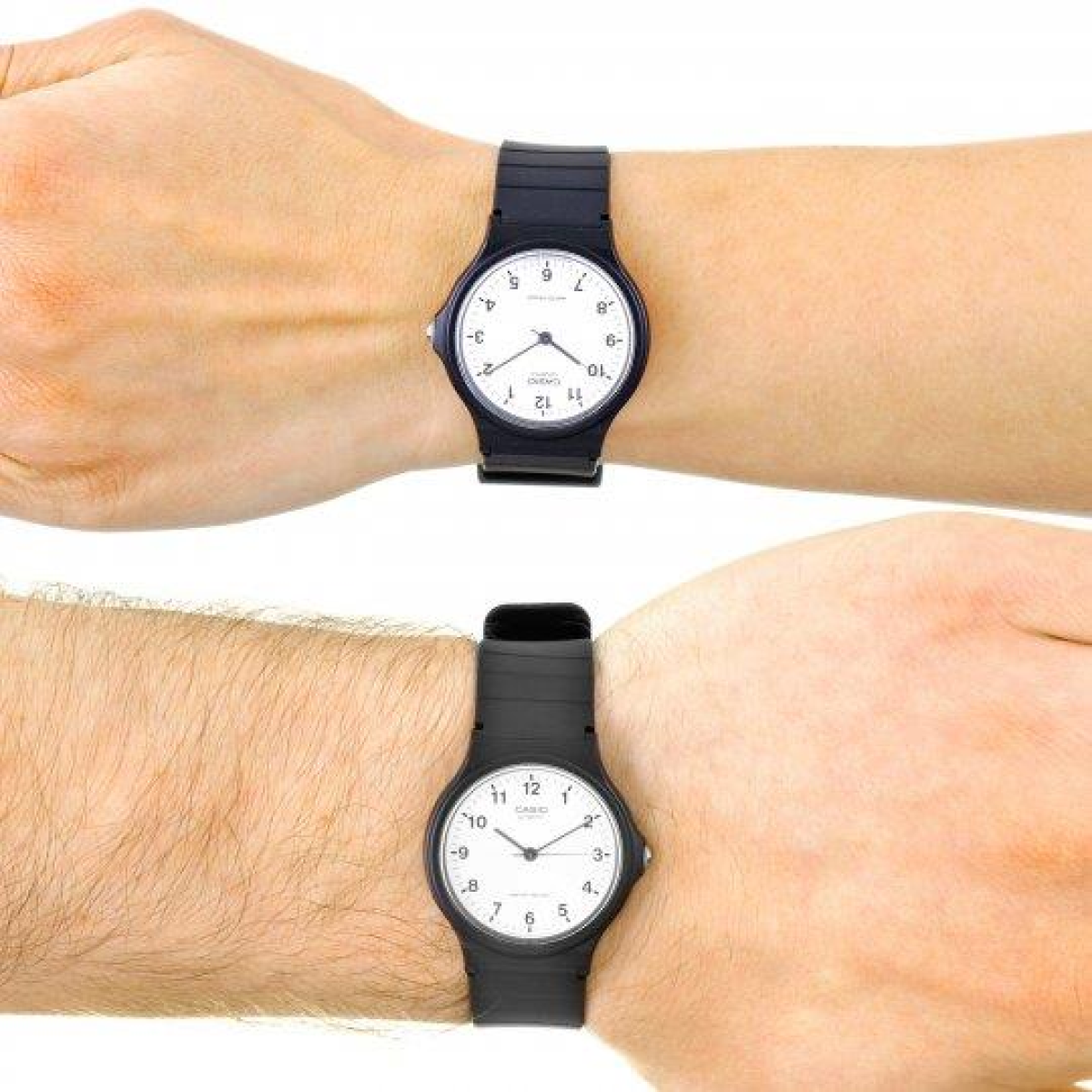 Casio Men's Classic Watch MQ-24-7BLL – White Dial, Black Resin Strap