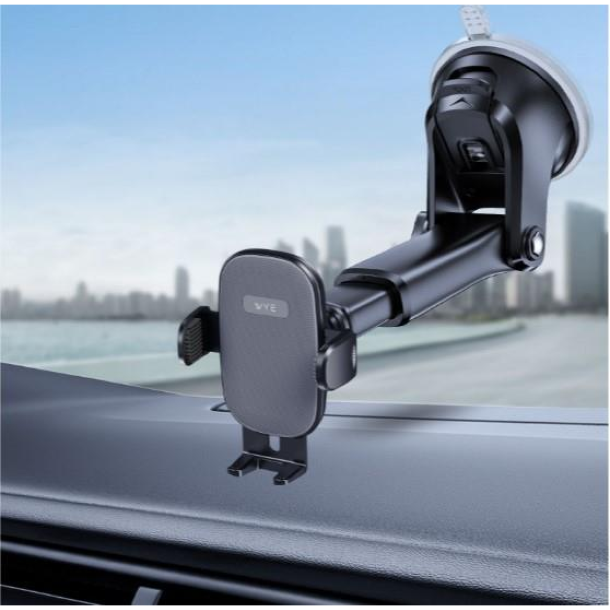 WYELOCK In-Car Suction Cup Phone Holder for Dashboard & Windshield – Strong Base, 360° Rotation