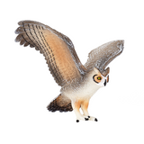 Mojo Great Horned Owl Figurine – Realistic Bird of Prey Toy