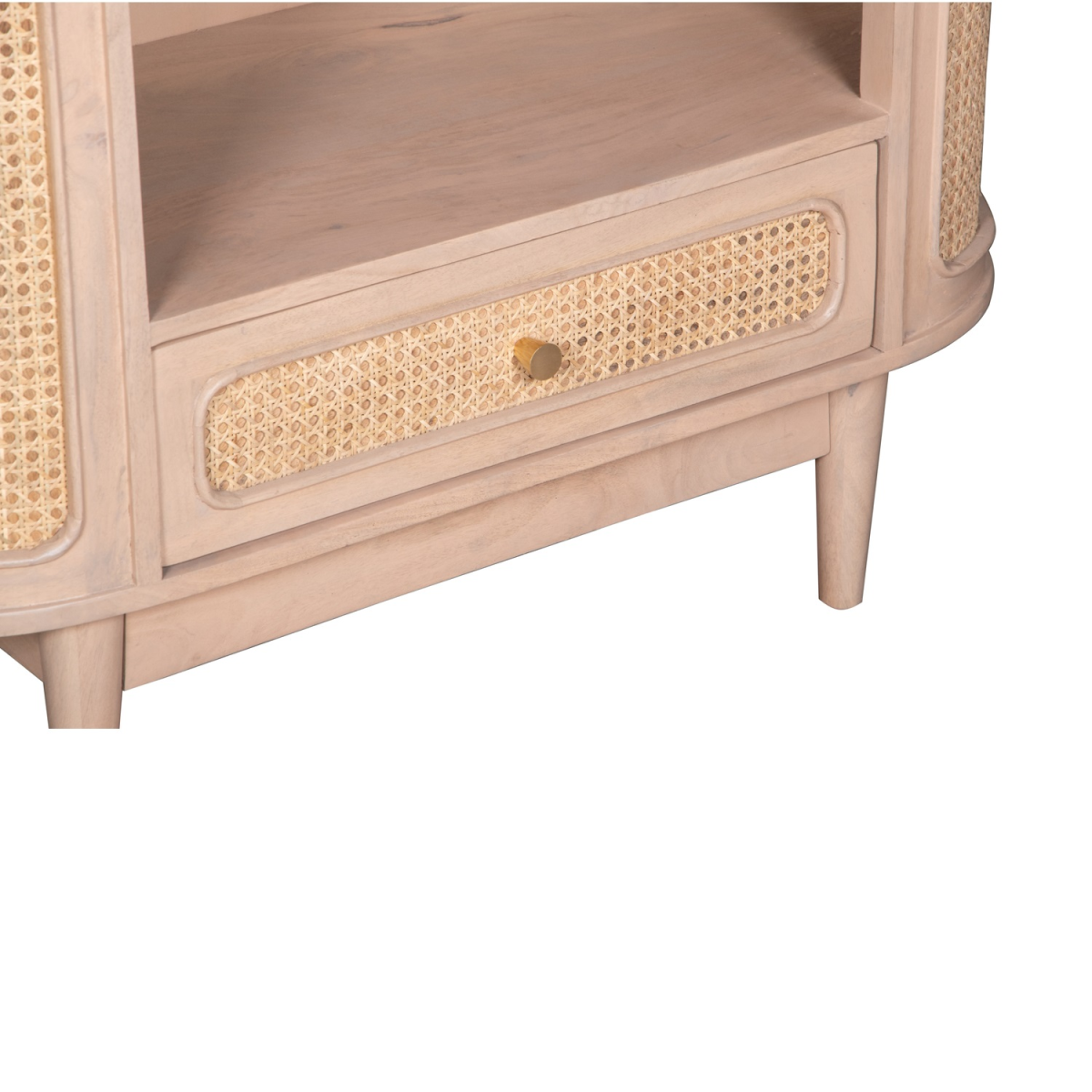 Valencia Cane & Mango Wood Bookcase – Hand-Crafted Natural Shelving for Books & Décor