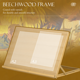 Vinsetto Folding Desktop Table Easel with Adjustable Angle – Beechwood Art Stand for A3 Drawing and Painting