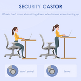 Compact Grey Mesh Desk Chair for Kids and Teens – Adjustable Swivel Study Chair