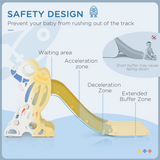 AIYAPLAY Toddler Freestanding Slide with Non-Slip Stairs – Space-Themed Indoor Slide, Ages 1.5-3, Blue