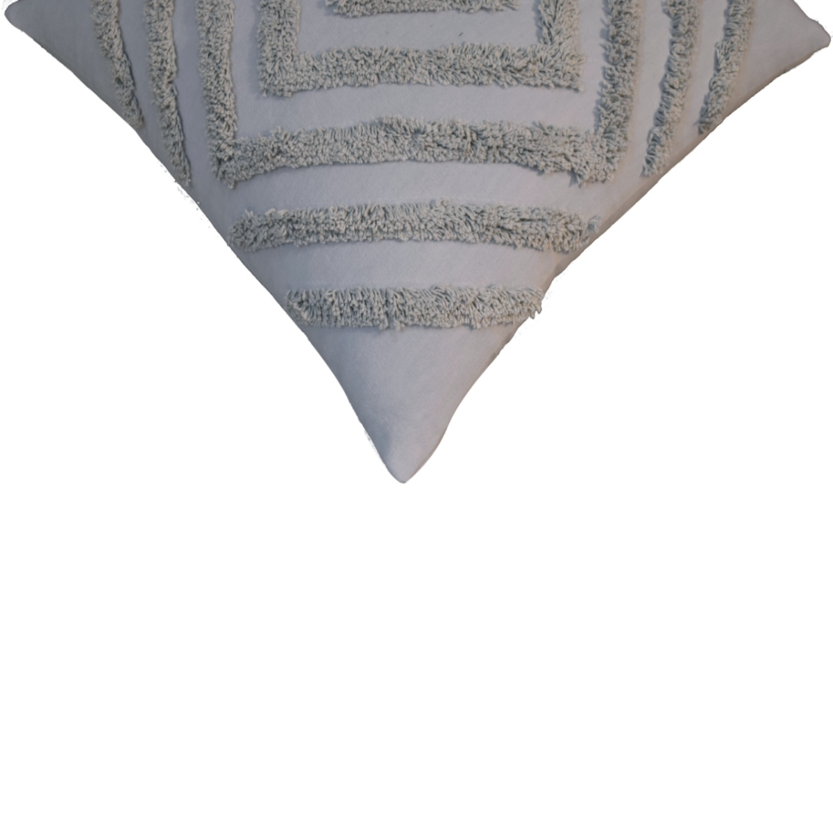 Artisan Furniture Tacy Bohemian Cotton Cushion Set of 2 – Diamond Woven Design with Tassels, Grey