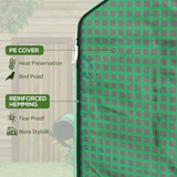 Outsunny Walk-in Greenhouse Replacement Cover with Roll-up Door & Mesh Windows – PE Cover Only, Green