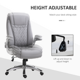 Vinsetto High Back Executive Office Chair with Headrest, Rocking Function & PU Leather – Grey