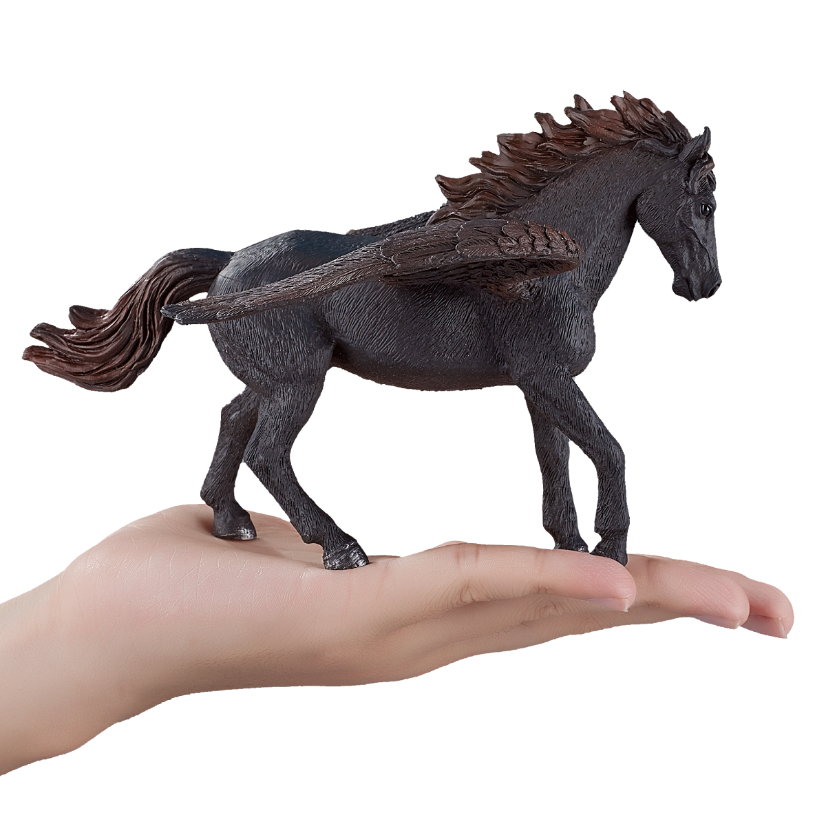 MojoFun Dark Pegasus Toy Figurine – Fantasy Winged Horse Model