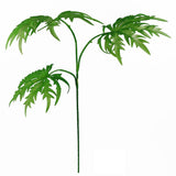 Leaf Pack of 6 Artificial Foliage Leaf Stems with Wired Shapable Stems – Home Decor Greenery, 85cm
