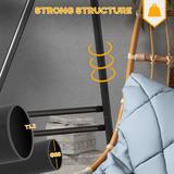 Outsunny Hammock Chair Stand with Solid Steel Frame – Fits Single & Double Connection Points, Black