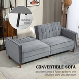 HOMCOM sofa bed independently adjustable backs