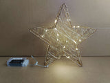 Avilo 24cm Star with 20 Warm White LED Lights – Festive Christmas Display Decoration