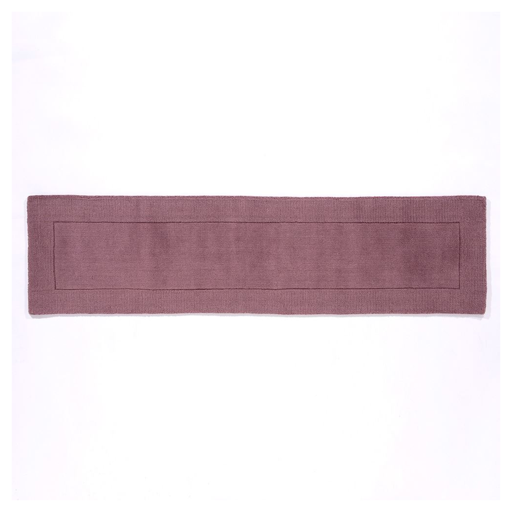 Esselle Home Esme Hand Carved Wool Runner, 60x230cm – Mayfair Collection, Mauve