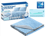 Avilo Cooling Blanket and 2 Pillowcases Set – Breathable Temperature Regulating Bedding