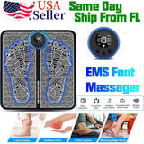 Electric Foot Massager Pad with 19 Intensity Levels & 8 Modes – Rechargeable USB Foot Massage Mat, Black