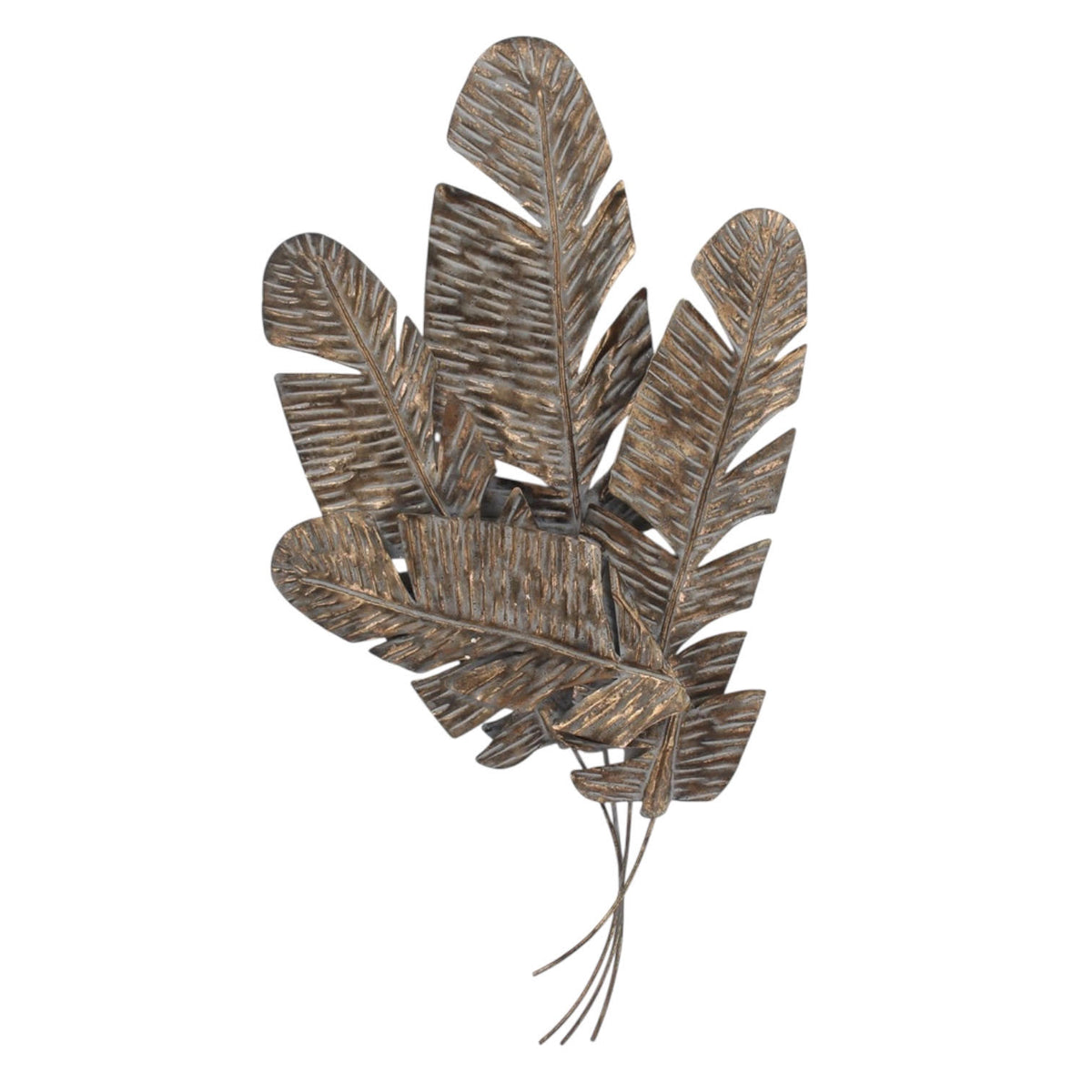 AcaciaHome Gold 3D Floral Leaf Metal Wall Art – Tree of Life Art Deco Wall Hanging for Living Room