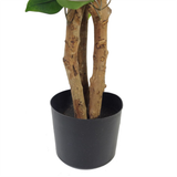 Leaf 90cm Artificial Evergreen Ficus Tree in Pot – Natural Trunk, Wired Stems, Indoor & Commercial Use