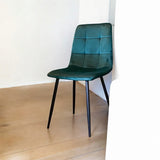 AcaciaHome Velvet Padded Dining Chair with Metal Legs