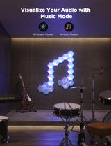 Govee H606A Hexagon LED Light Panel Extension, 1 Pack – 3D Gaming Room Decor, DreamView & Razer Chroma