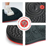AFS-TEX Active Anti-Microbial Wobble Balance Board, 35 x 50cm – Standing Desk Core Exercise, Black