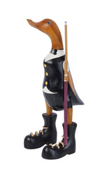 Hand-Carved Bamboo Root Snooker Duck, 45cm – Fair Trade Hand-Painted Decorative Figure