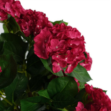 75cm Artificial Pink Bush Hydrangea Plant, Potted – Home Decor Flowers, Dark Pink