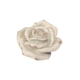 Stone-Look Resin Flower Garden Ornament on Base – Decorative Floral Figurine for Home or Office, 11cm