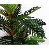 150cm Large Artificial Palm Tree with Natural Covered Trunk – Realistic Faux Plant, Weighted Black Pot
