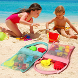 Vinsani Set of 4 Mesh Beach Bags with Sand-Shedding Design – Durable Beach Gear for Family Days Out