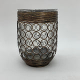 Decorative Clear Glass Candle Vase – Rustic Design Holder for Flowers, Candles and Christmas Gifts