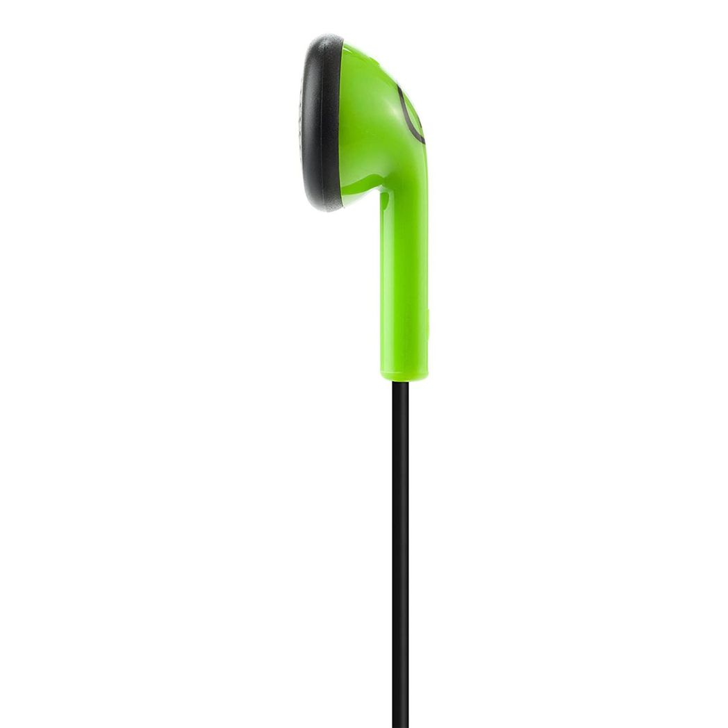 2XL Offset In-Ear Headphones with 3.5mm Jack for Hands-Free Listening – Comfortable Everyday Audio, Green
