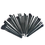 25-Piece Makeup Brush Set with Synthetic Bristles – Foundation, Concealer, Blush and Eyeshadow Brushes, Black