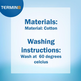Termin8 Triple Layer Reusable Cotton Face Mask with Filter Pocket and Nose Clip – Machine Washable, Black
