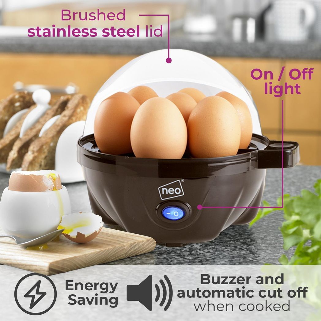 Neo Blue & Copper 3-in-1 Electric Egg Boiler, Poacher & Steamer – Compact Kitchen Appliance