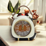 AcaciaHome Modern Round Mantel Clock – Stylish Mid-Century Tabletop Timepiece for Bedroom, Hallway or Living Room