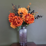 31cm Clear Ridged Glass Vase – Decorative Home Accent, Clear