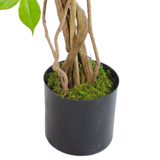 Artificial Purple Wisteria Tree, 110cm with Silver Metal Planter – Realistic Premium Faux Plant for Home Display