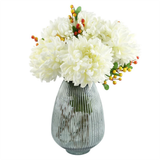 Leaf Pack of 6 Artificial Orange Berry Sprays, 70cm – Plastic Leaf Stems for Arrangements