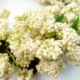 Large Artificial Hanging White Berry Wreath, 55cm – Door Decoration with Woven Base