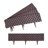 Avilo Flexible Faux Rattan Garden Fence, Pack of 4 – Edging for Borders, Flower Beds and Veg Plots