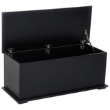 HOMCOM Ottoman Storage Chest Keepsake Box with Lift-Up Lid – Seat & Footrest, Black