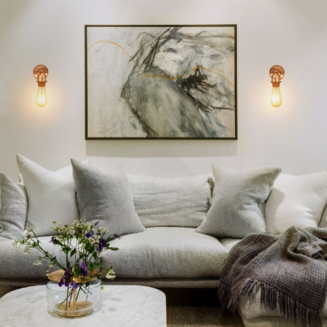 Rose Gold Retro Metal Wall Light
