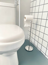 Avilo Toilet Paper Storage and Holder – Loo Roll Holder, No Wall Fixing Needed
