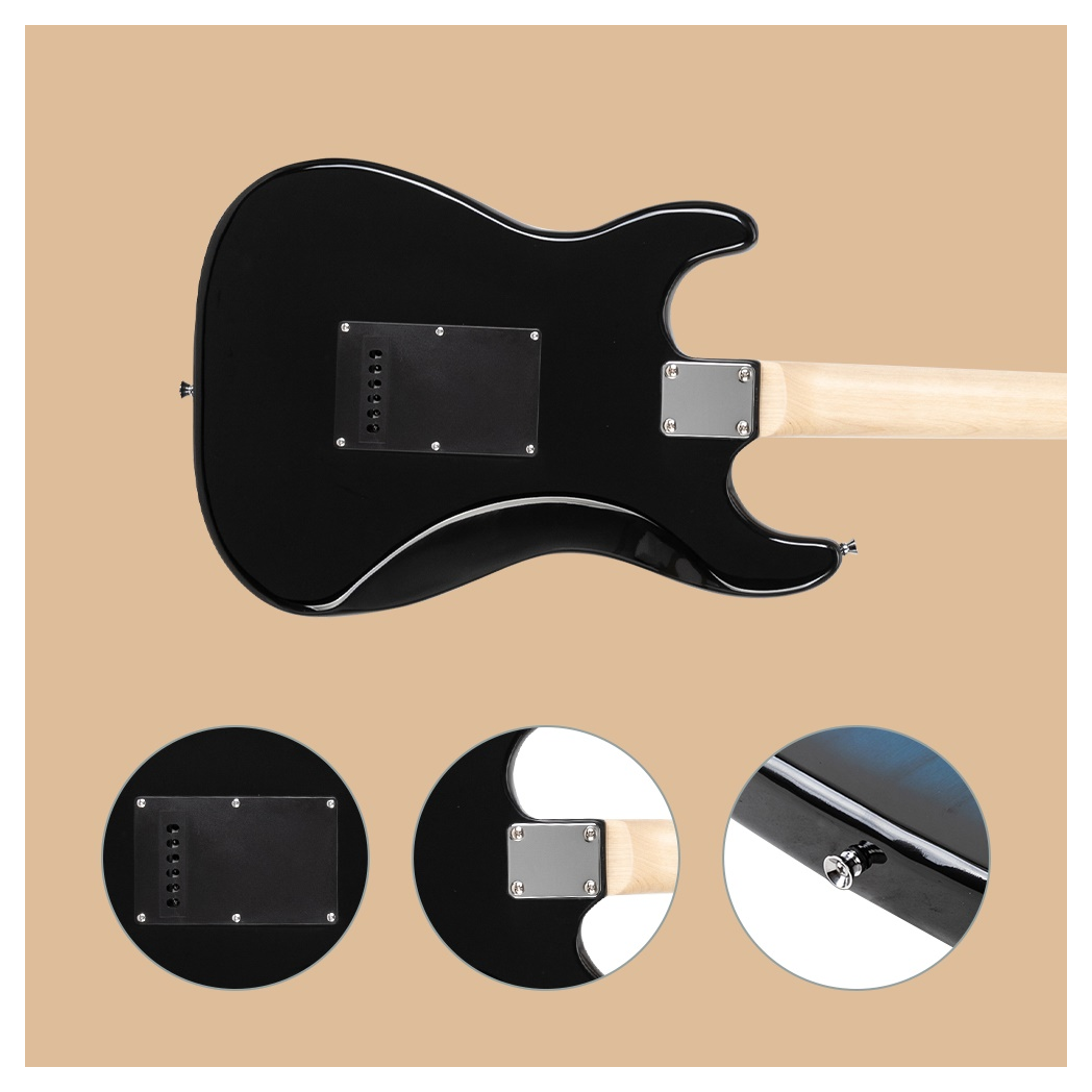 Glarry GST Electric Guitar Kit with 20W Amplifier, Bag & Strap – Beginner 6-String Guitar, Black Pickguard, Blue