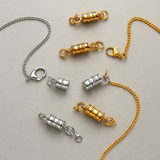Avilo Magnetic Jewellery Clasps, Pack of 4 – One-Handed Necklace & Bracelet Fasteners, Gold and Silver Tone