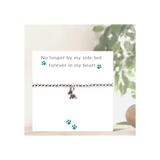 Aye Do Gifts Puppy Dog Memorial Bracelet on Message Card – Silver Plated Beaded Pet Remembrance Gift