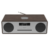 Majority Oakington Music System with DAB/DAB+, FM Radio, CD Player & Bluetooth – USB & AUX-in, Walnut