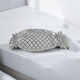 Silver Plated Metal Pineapple Trinket Tray, 33cm – Decorative Jewellery Dish and Gift