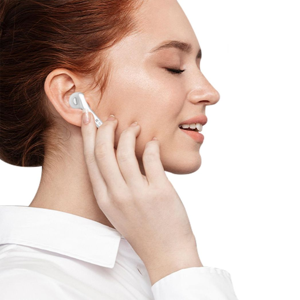 Soundz SZ970 True Wireless Earbuds with Built-In Mic & Portable Charging Case – Hands-Free Calls, Silver
