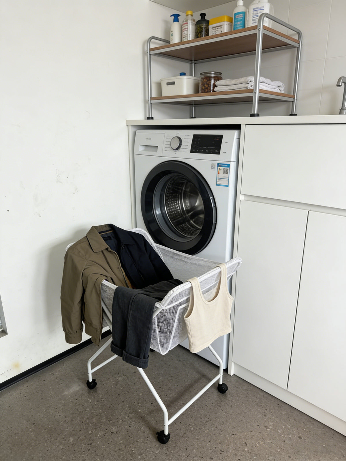 Avilo No Bend Laundry Trolley – Easy Laundry Carrier for Moving Washing to the Machine